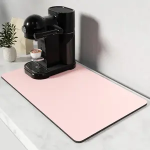Coffee Mat, Coffee Bar Mats for Espresso Machine Station Accessories and Organizer, Hide Stain Rubber Backed Absorbent Dish Drying Pad for Kitchen Counter, Cute Bar Decor Pad