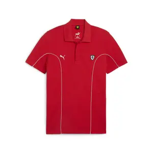 PUMA Mens Scuderia Ferrari Style Short Sleeve Shirt Casual Casual - Red