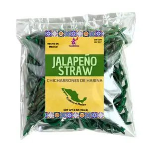 Alebrixes - Jalapeño Pellets 8 Oz (226 G) | Fritura de Harina sabor Jalapeño - Jalapeño Wheat Pellets | Authentic Mexican Snack