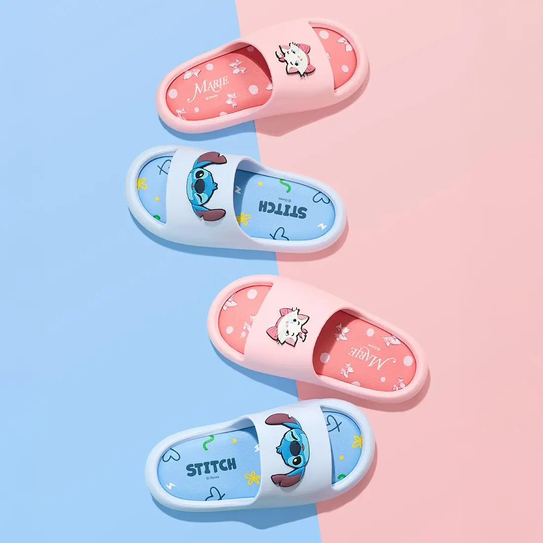 Disney Stitch Slippers for Women, Cushioned EVA Slip On Slides with Non-Slip Sole, Lightweight Casual Indoor Home Footwear, Casual Home Slippers, Eva Foam, Slide-On Slipper