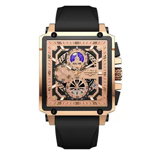 Business Fashion Square Dial Quartz Watch, Fashion Waterproo Luminous Watch for Party, Daily Clothing Decor, Trendy All-match