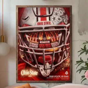 Ohio State Football Canvas Poster Game Day Wall Art (No Frame)
