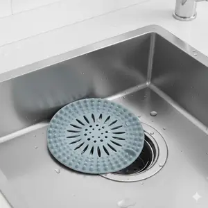 Bathroom Sink hair Catcher, Bathtub Anti-Clog Silicone Stopper, Kitchen Sink Filter for Clog Prevention, Easy-Clean Drain Strainer, Non-Slip Mildew-Proof Shower Drain cover, Rust-Proof Durable Anti-Clog Plug for Multi-Scene Use.