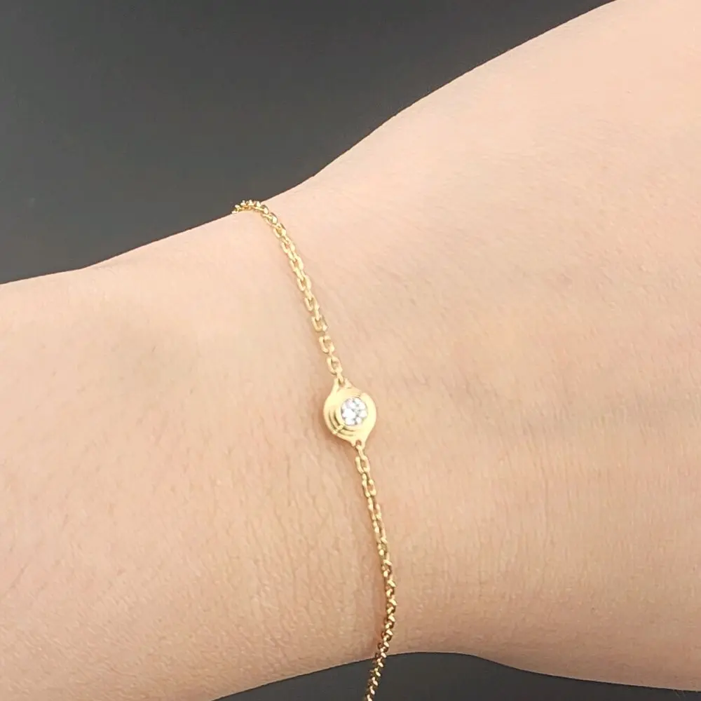 18k Single Diamond Bracelet