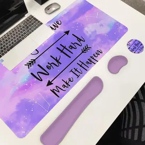 Clouds Pattern Mouse Pad & Keyboard Wrist Rest & Mouse Pad & Coaster-Set, Ergonomic Wrist Support, Waterproof Computer Mat, Gaming Mousepad, Suitable for Home Office Gaming