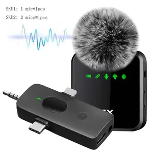 Wireless Lavalier Microphone for iPhone iPad TypeC, Smartphone, Audio, Noise Reduction Microphone,Plug and Play,Portable USB Microphone,Clip-on Mini Microphone,Ideal for Vlog Video Recording , Interview and Tiktok Content Creator