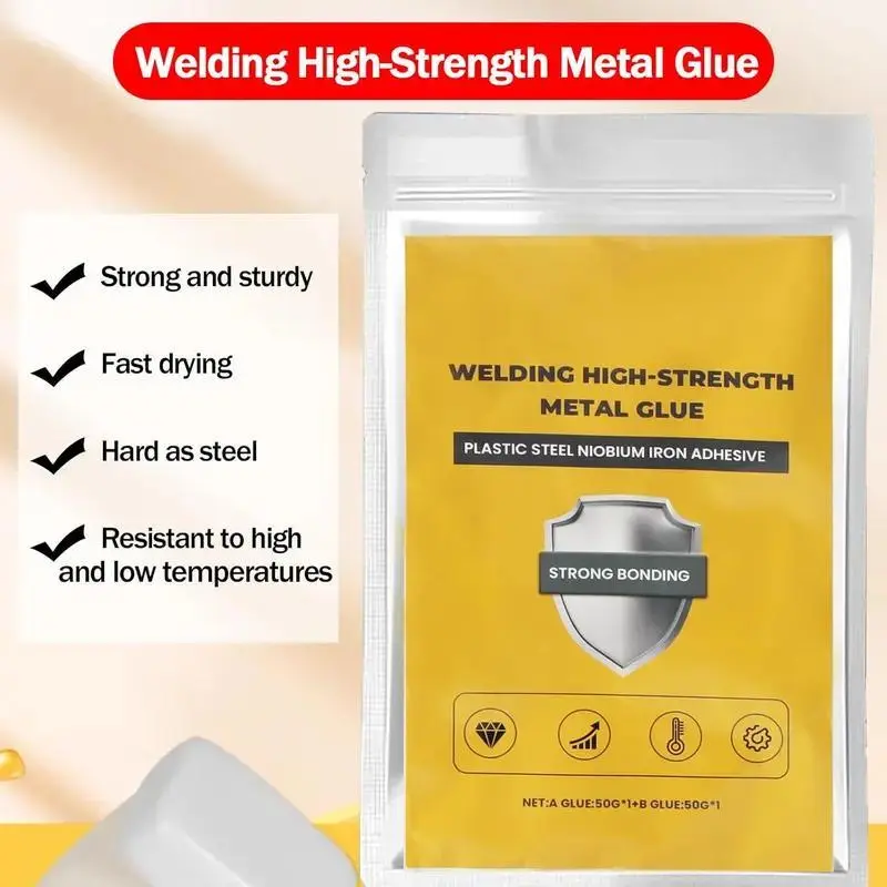 Super Powerful Permanent Metal Repair Glue Waterproof Sealant Mastic for Pipe Leak Repair, Fix Steel Aluminum Metal Holes, Wall Cracks, Plastic & Wood Damage - No Welding Required, Fast Curing, Heat Resistant, Heavy Duty Bond