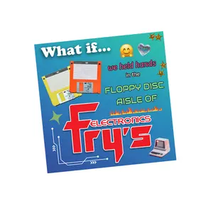 What if we… Fry’s Electronics sticker, 4x4 inches, XL in size.