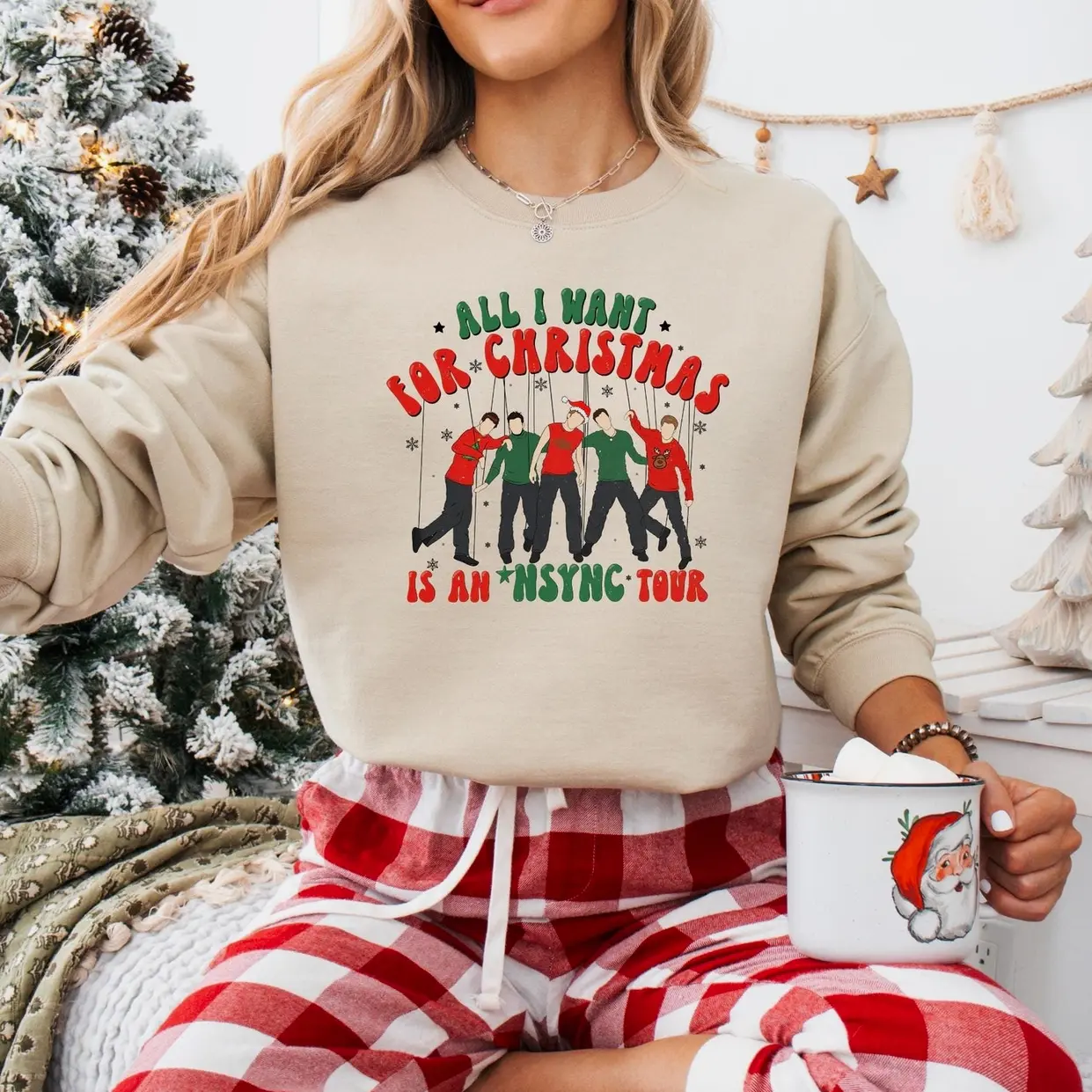 All I Want For Christmas Is An Nsync Tour Gildan Graphic T-Shirt/Sweatshirt/Hoodie – Unisex Gift for Men & Women, Nsync Go On Tour Hoodie, Friends Hoodie, Nsync Cassette Christmas Shirt, Xmas Gift BXL