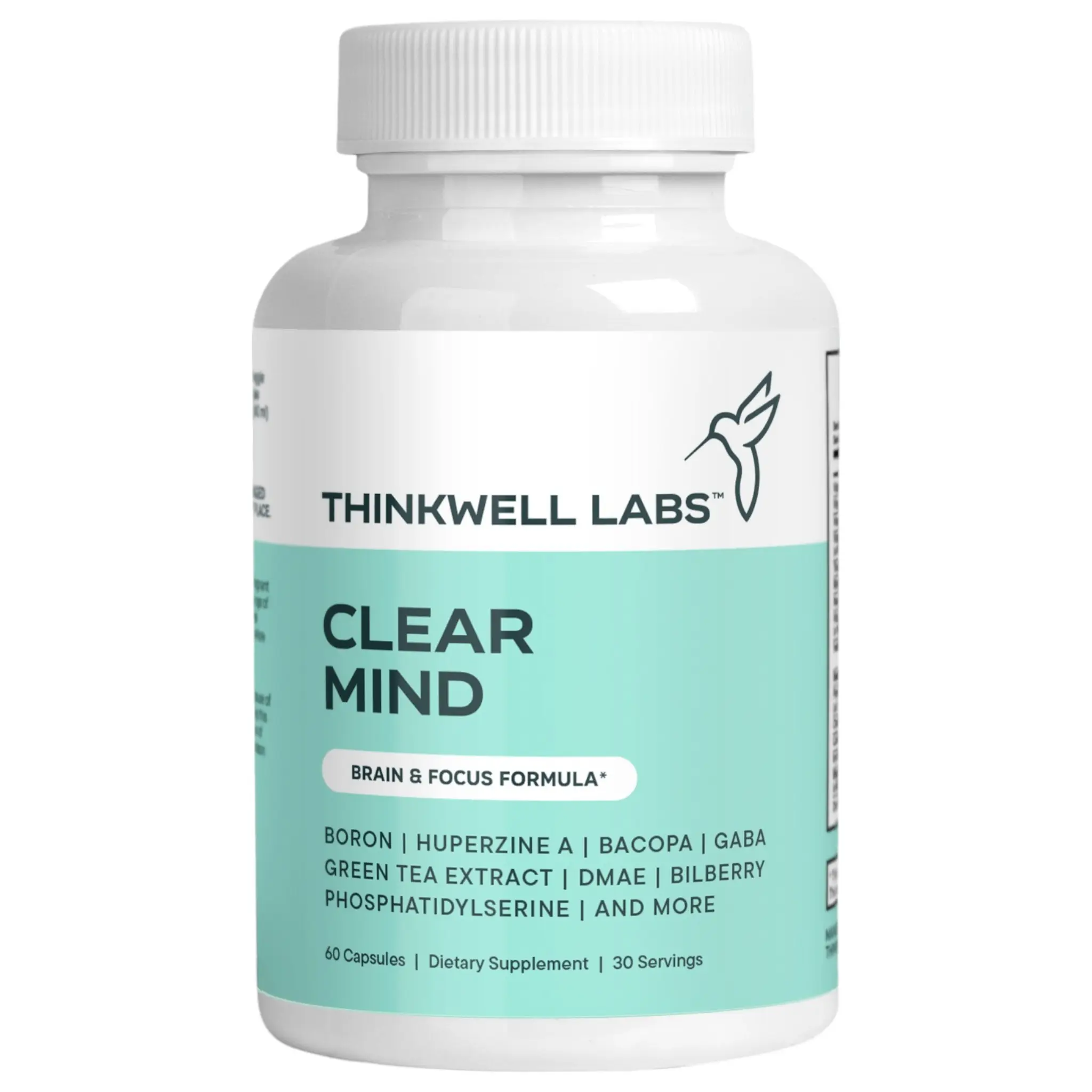 Thinkwell Labs Clear Mind - Brain & Focus Formula with Bacopa Monnieri Huperzine...