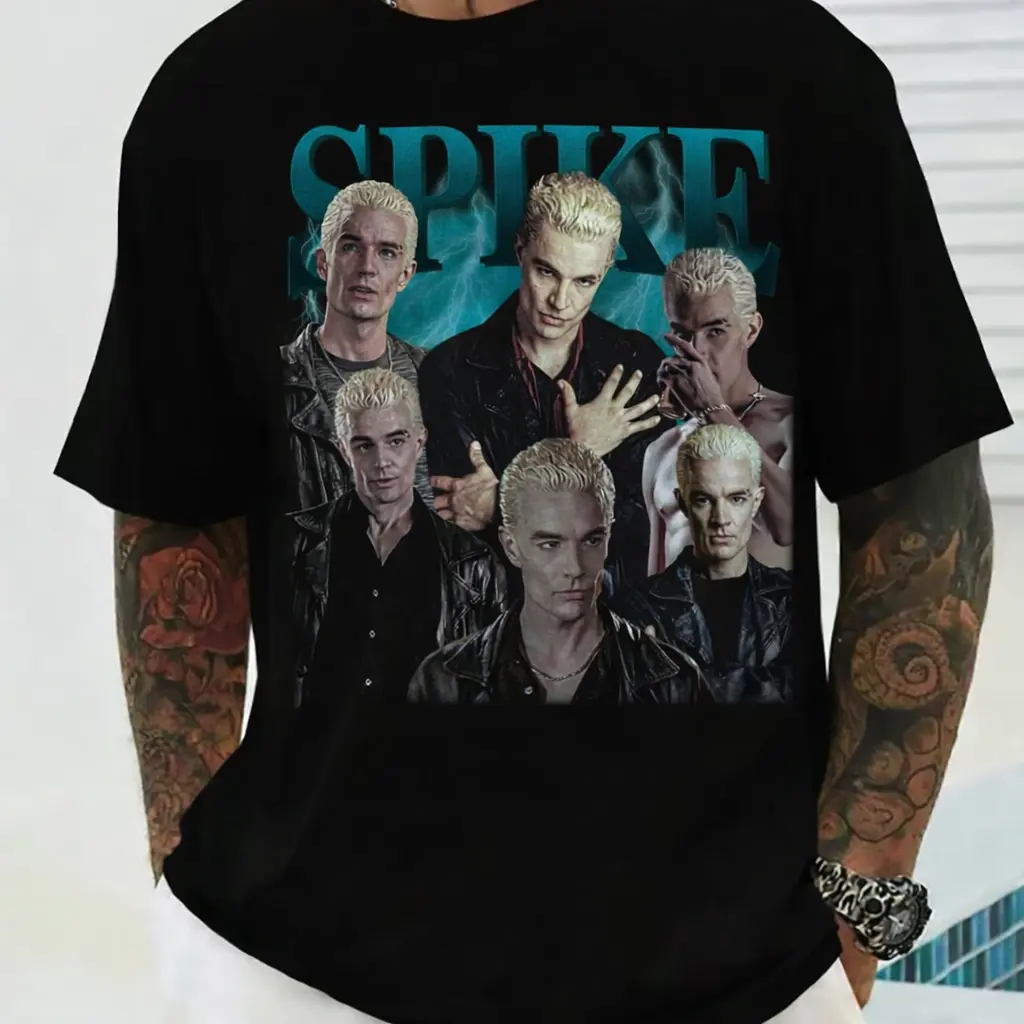 Vintage 90s Graphic Style Buffy Spike T-shirt Gift For Fan