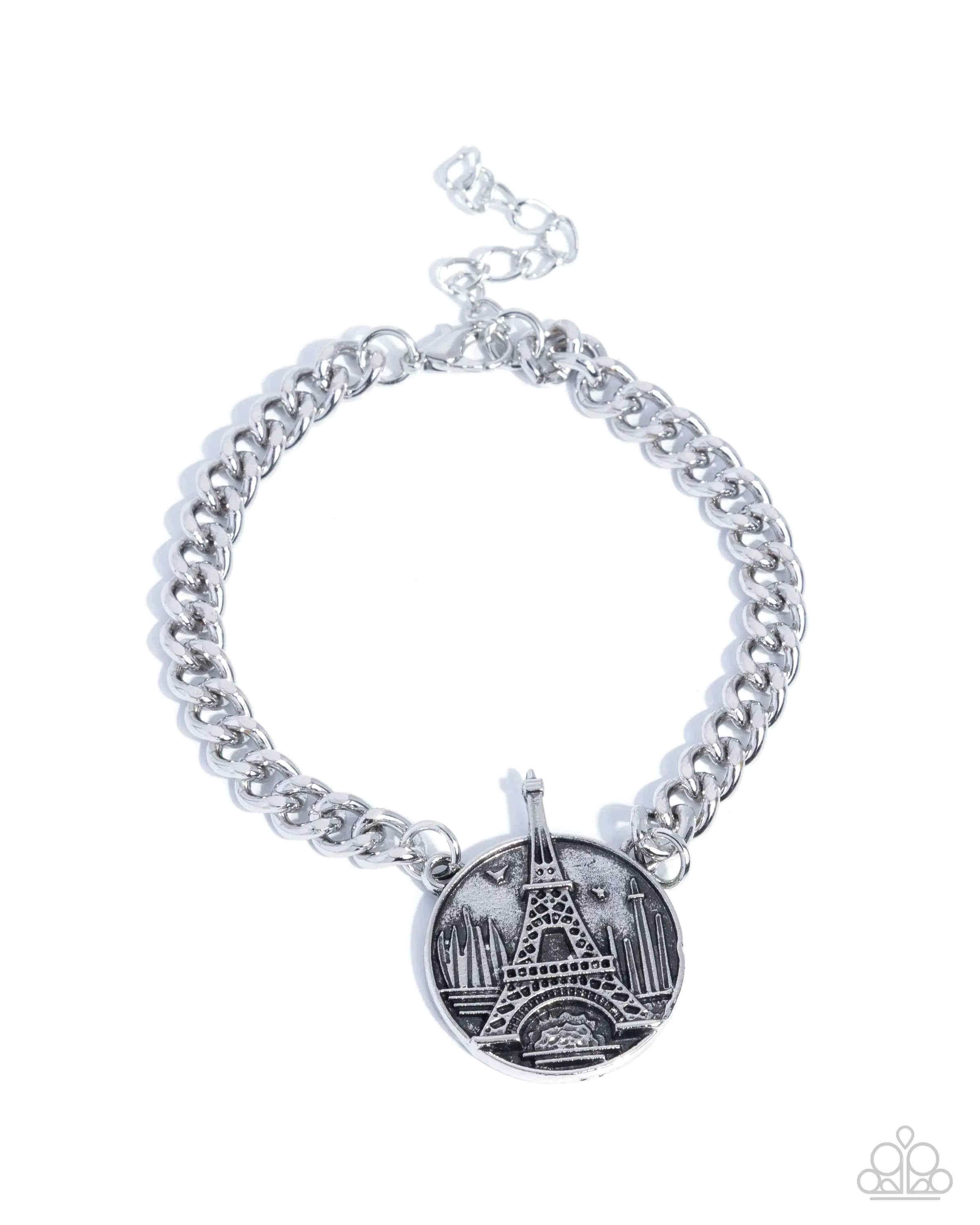 Eiffel Tower Effect - Silver Bracelet - Paparazzi