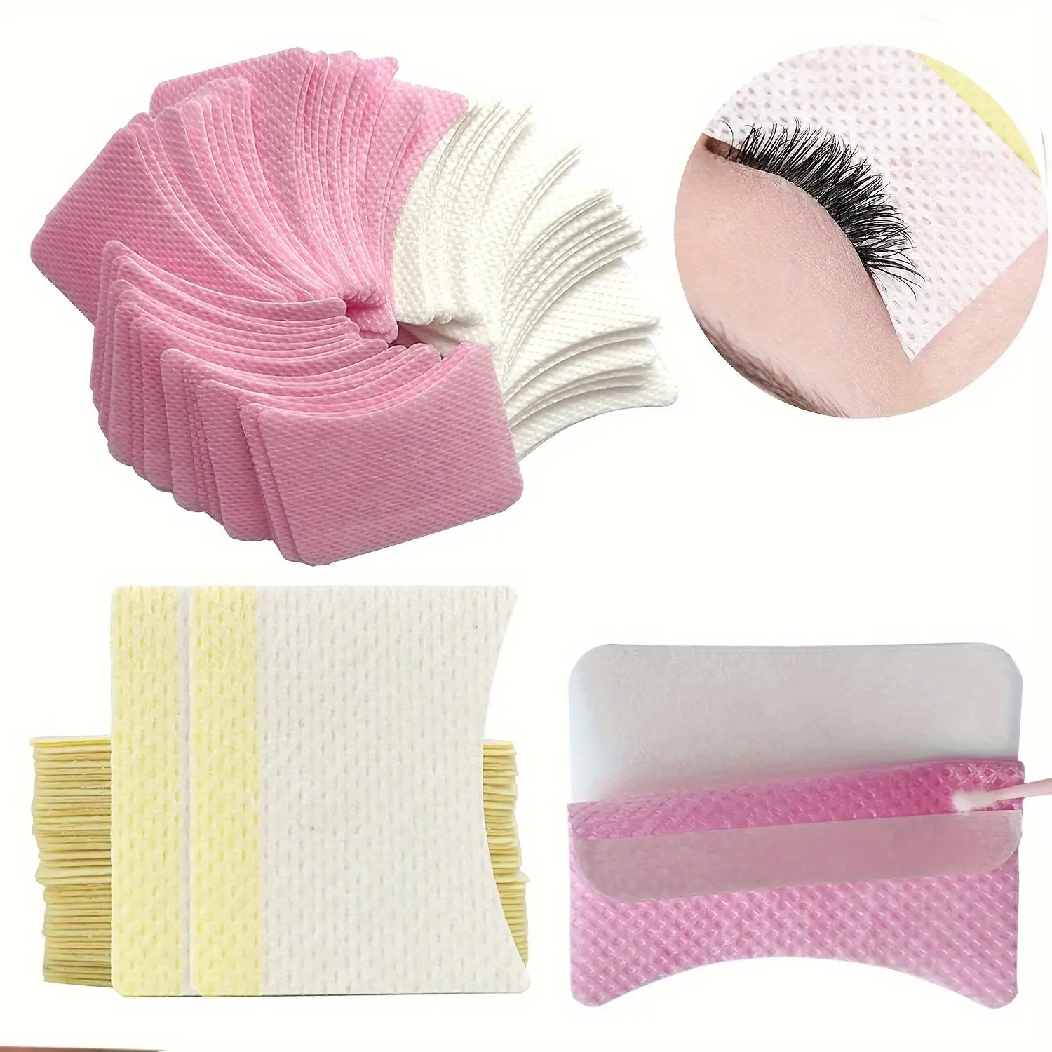 Eyelash Extension Pads,Disposable Cotton Sticker Under Eye Lash Patch for Eyelash Perming, Eyelash Tinting, Eyelash Glue Cleaning Beauty Grafting Eyelashes Sticker Cosmetic Tools, Eyelash Glue Remover, Makeup Accessories, Cosmetics Accessories