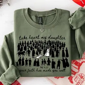 Christian T-Shirt or Sweatshirt, Scripture Verse Shirt, Bible Verse Shirt, Woman Touches Jesus Christian Shirt for Women, Faith-Based Jesus Shirt