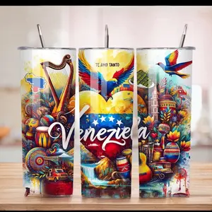 Venezuela 20 oz Tumbler with Colorful Cultural Designs  Drinkware