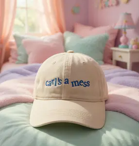 Carl's a Mess Embroidered Hat Funny Minimal Text Cap | Viral Meme Aesthetic Baseball Cap | Adjustable Unisex Hat Streetwear | Relatable Humor Gift Idea | Trendy TikTok Hat Casual Everyday Outfit