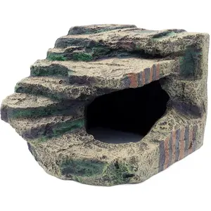 Large  Reptile Tank Accessories Hideouts Cave Habitat Decor for Leopard Gecko Lizards Turtle