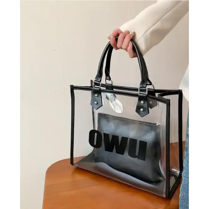 Clear Bag with handles Handbags (does not have letters) Clear Bag with handles Handbags (does not have letters)