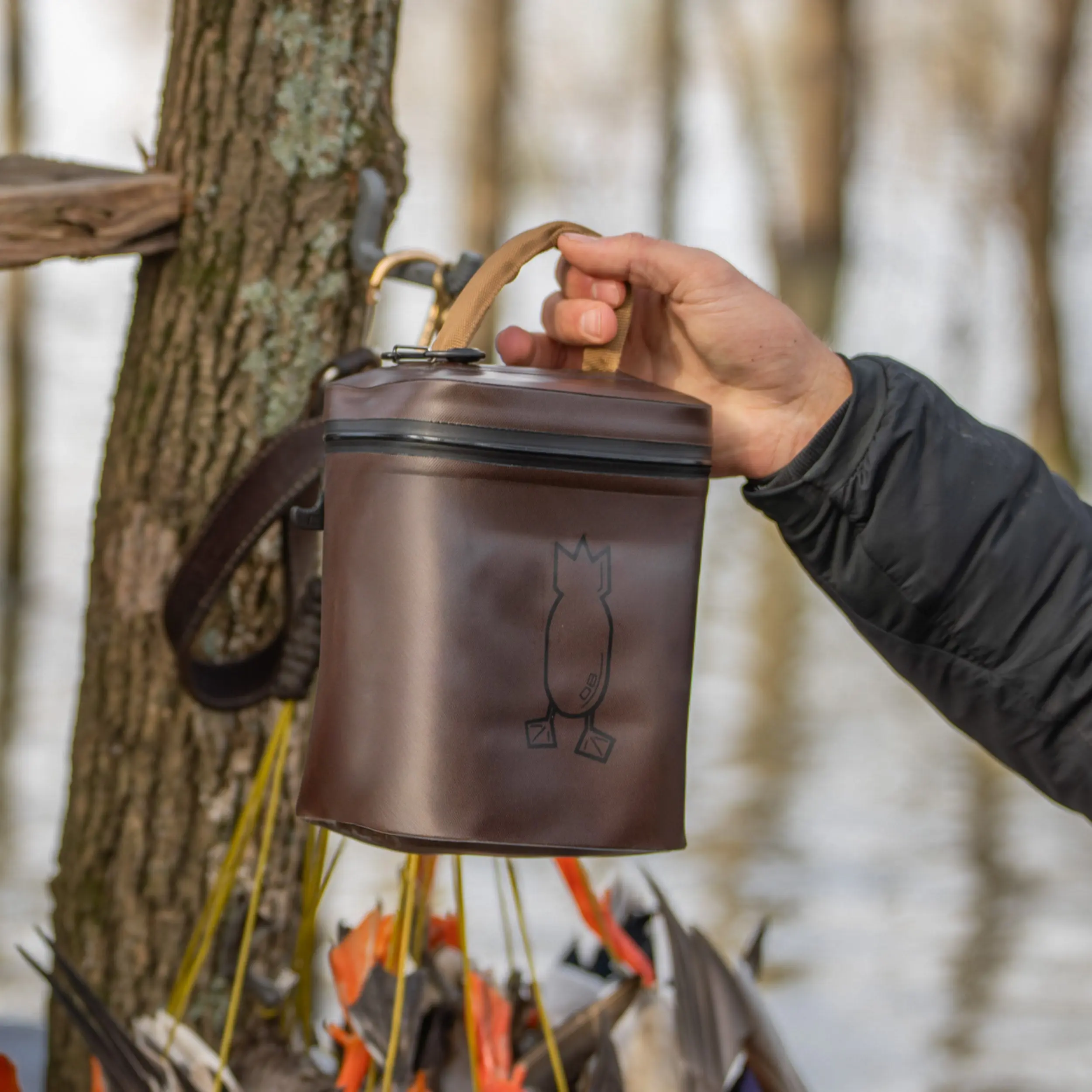 Dive Bomb Industries Shell Pouch Waterproof Storage Bag, 3.25-Liter Capacity IPX7 Rainproof Hunt Gear Organizer for Duck Hunters with Moisture Control Travel Clothes Storer