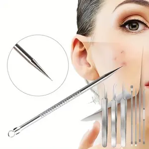 Facial Blackhead Remover Tweezers, Salon Grade Deep Pore Cleansing Skincare Tool, Acne Treatment Kit, Pore Extractor, Stainless Steel Blackhead Removal
