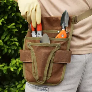 [Garden Tool Belt] Garden Tool Belt - Garden Canvas Belt - Tool Bag with Multiple Pocket Storage - Portable Men Women - Durable Tool Bag - Tool Belt Bag