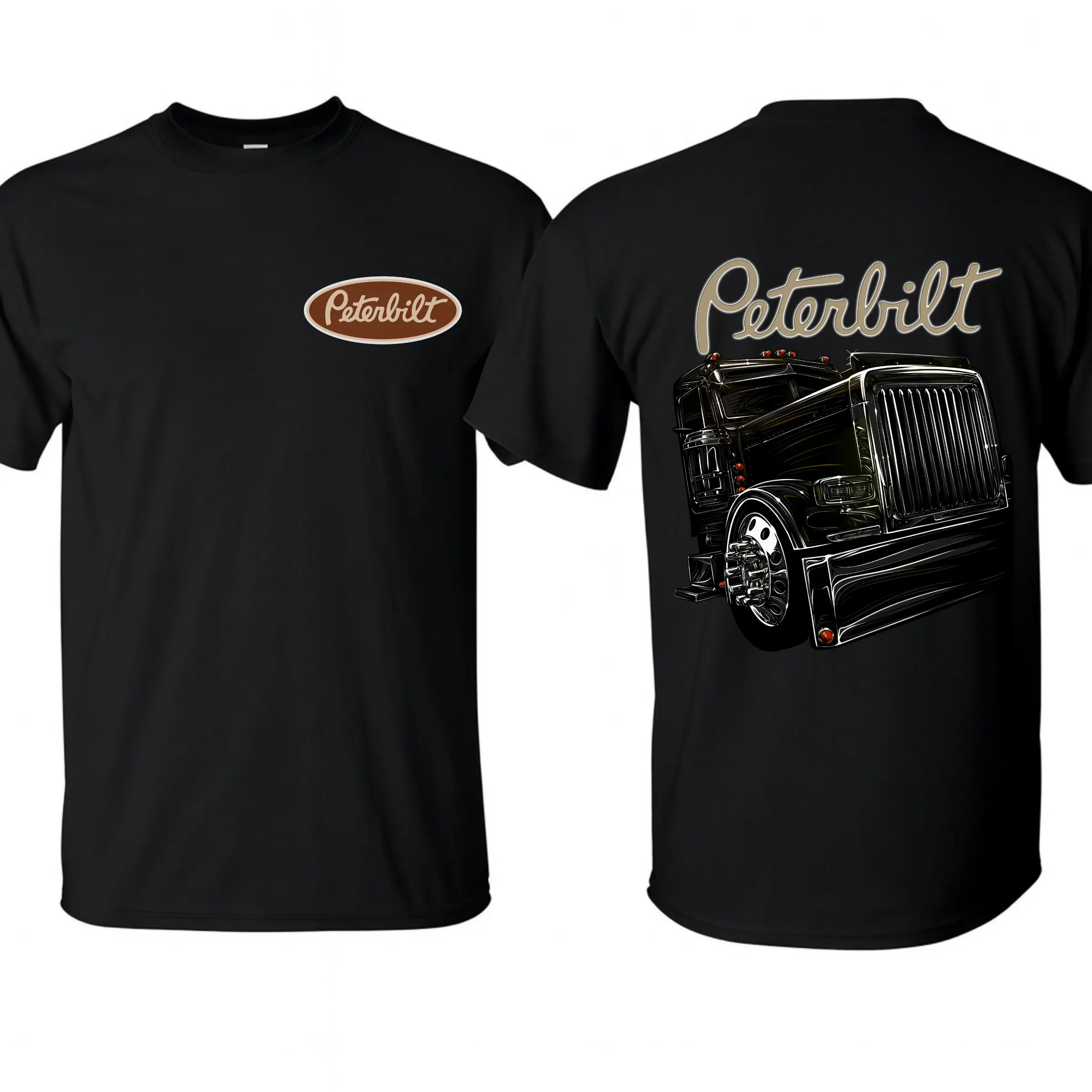 Ship Within 24 Hours Peterbilt Truck T Shirt Bold Semi Truck Graphic Tee Classic Big Rig Logo Top Retro Diesel Themed Apparel For Truckers Diesel Lovers Hauling Fans Unisex Casual Wear Ideal Gift For Peterbilt Enthusiasts Daily Streetwear