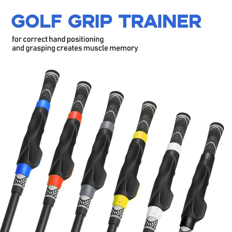 Molded Rubber Golf Grip Trainer for Correct Hand Placement, A Golf Training Aid to Build Muscle Memory & Improve Swing Control, Golf Practice Equipment, Golf Training Aids