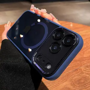 Magnetic transparent eagle eye lens shockproof phone case suitable for iPhone 17, 17Air, 16Pro Max, 15, 14Plus, 13, 12, 11 Pro Max, compatible with MagSafe, supports wireless charging, phone accessories, protective case, holiday gift