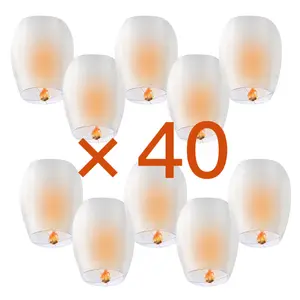 【Valentine‘s Day Gift】Paper Lanterns, CHARMINER 40 Pack Chinese Lanterns, Paper Lanterns for Happy Valentine's Day, Weddings, Birthday Party,  Years, Festival