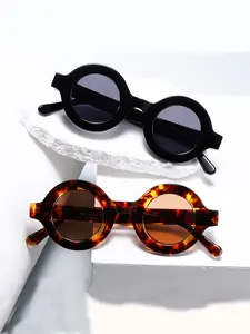 Women's Small Round Frame Fashion Glasses, Stylish PC Frames with & Gradient Lenses, Lightweight Durable Daily Wear Party Style