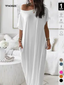 Women's Leopard Print Scoop Neck Nightdress, Fitted Comfortable Short Sleeve Nightgown, Casual Sleepwear Loungewear for All Seasons Homewear