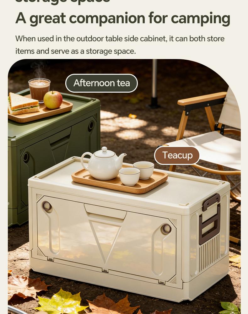 Miaoli 1PC Stackable Outdoor Multi-Purpose Storage Box - Durable, Portable Container for Camping Gear, Camping Accessories