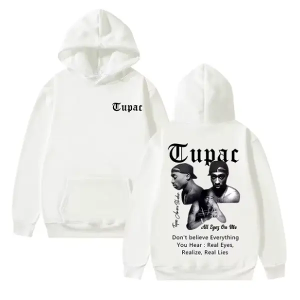 Hot Sale Rapper Tupac 2pac Shakur All Eyez on Me Hoodie Men Women Hip Hop Fashion Vintage Sweatshirts Men's Oversized Hoodies