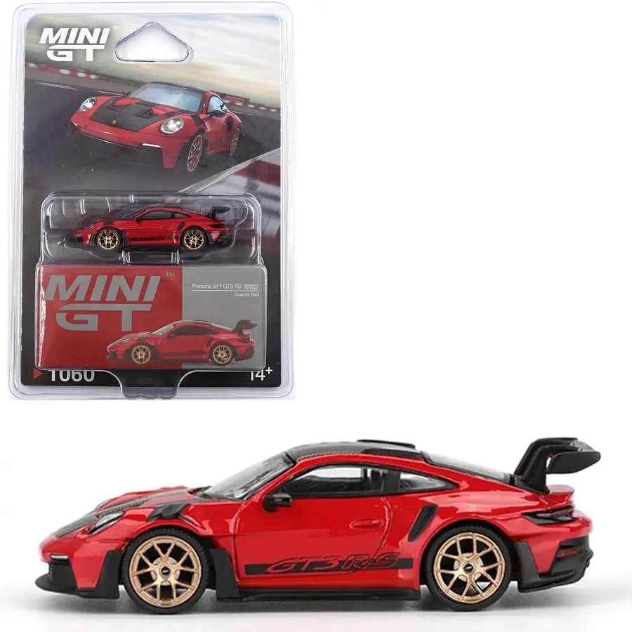 Mini GT 1:64 Porsche 911 (992) GT3 RS Weissach Package – Guards Red Diecast Model Car