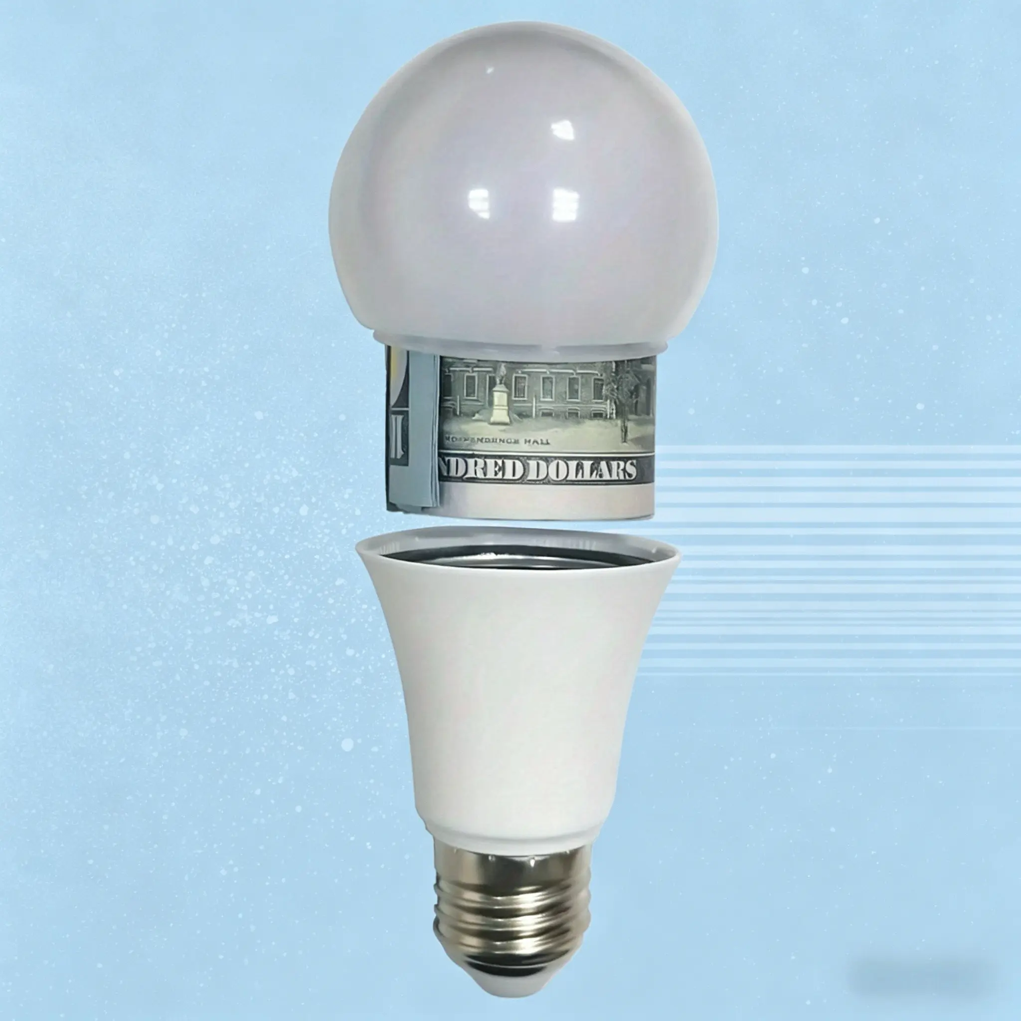 Fake Light Bulb Stash Container - Secret Compartment Hidden Storage Box for Cash, Jewelry, Keys & Small Valuables, Discreet Safe Diversion Safe for Home Security & Privacy, Money Safe Box, Hidden Safebox