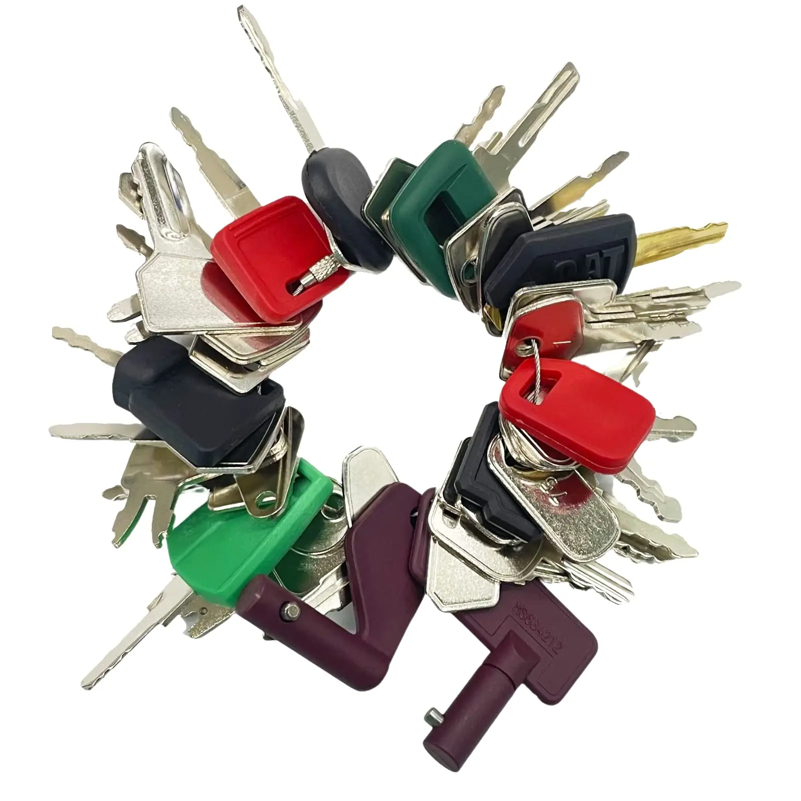 Heavy Equipment Keys Master Set, Construction Ignition Key Set Fits Case, Takeuchi, Hyster, Kubota, Cat, JCB, Bobcat, Daewoo, JLG, JD, Forklift
