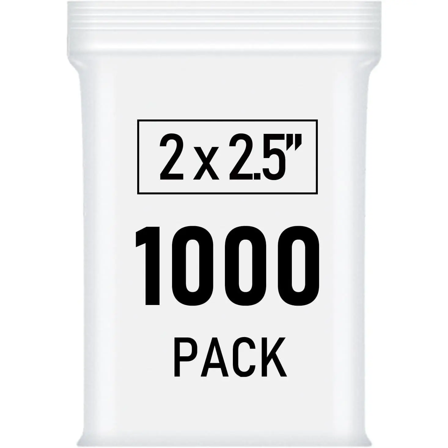 1000 count Mini Plastic Bags - 2 x 2.5 Inch Resealable, Clear for Candy, Pills, Beads,
