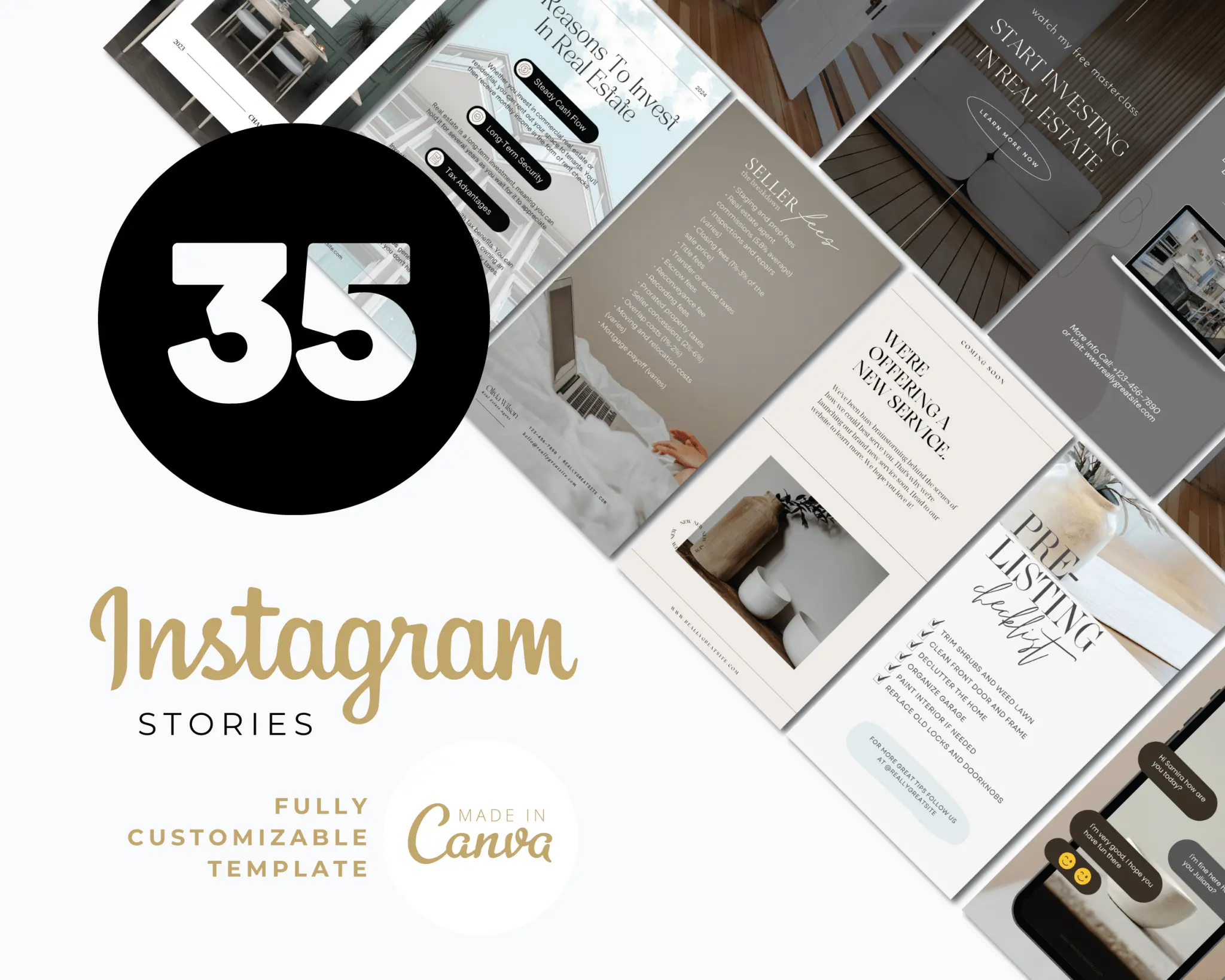 Real estate Instagram template Real estate story template Real estate marketing Realtor social media content Realtor Instagram feed Canva