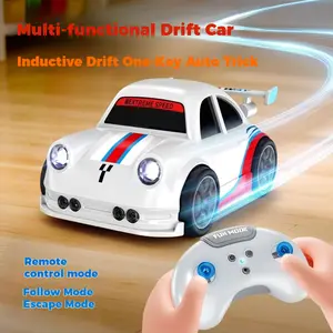 RC 4WD Drift Car, 2.4GHz Remote Control Stunt Car, 15km/h Smart Sensor Car with Follow Mode & Obstacle Avoidance, Colorful Body Lights, Built-in Long-Life Battery & USB Charging. Perfect for Kids & Adult Hobbyists.