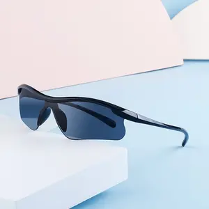 Outdoor Sports Cycling Glasses, Windproof Sunglasses, Trendy Sunglasses with Handmade Leather Bag