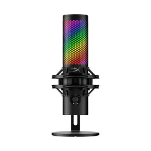 HyperX QuadCast 2 S USB Microphone with RGB Lighting, Tap-to-Mute Sensor, and Multifunction Knob for Enhanced Gaming Experience