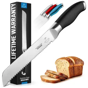 Zulay Kitchen Steel Bread Knife - 8 inch