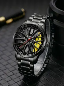 Men's Shell Watch with Hollow Out Dial, Stylish Fashionable Casual Wristwatch, Ideal for Commute and Racing Enthusiasts