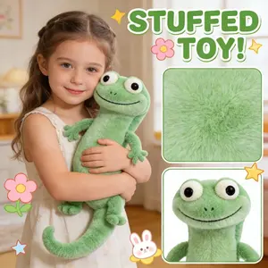 New Lizardtom Cartoon Plush Lizard Toy Doll Figure Collectible, Soft and Cuddly Reptile Plaything for Kids and Adults
