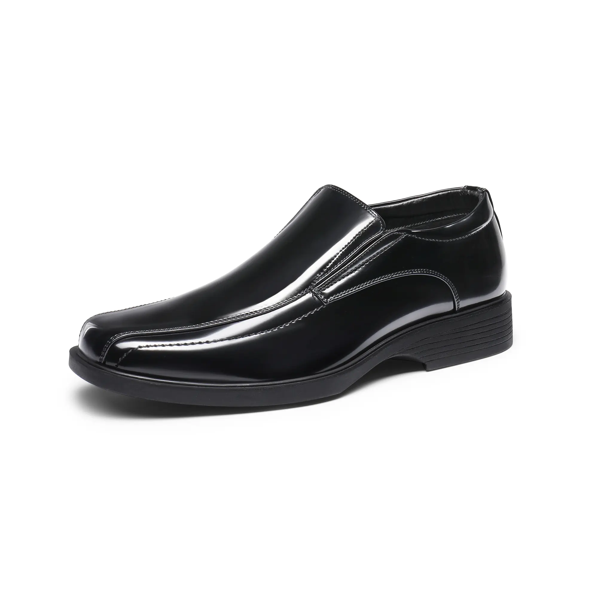 BRUNO MARC Men's Classical Style Closed-Toe PU Leather Slip-On Loafers, Comfortable Flexible Rubber-Soled Lace-Free Corporate Style All-Seasons Work & Office Footwear, Comfortable Loafers, Flexible Sole Loafers