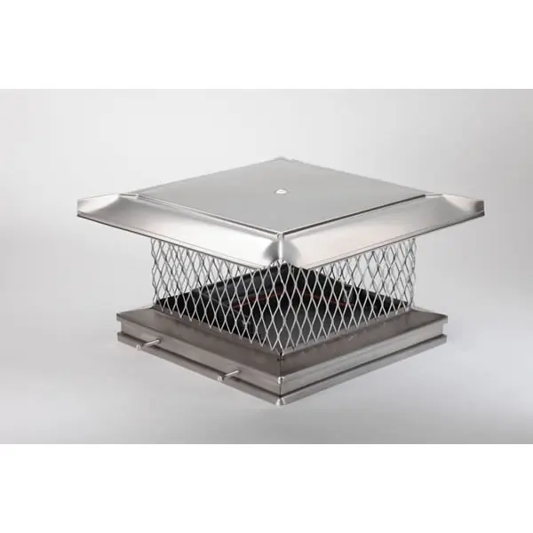 Lyemance Energy Efficient Cast Aluminium Metal Chimney Damper Cap with Silicon, 13in x 18in Power Lever Super Unit for Flue Tile, Includes 32ft Cable & Necessary Hardware, Chimney Cap, Cast Aluminum Opc