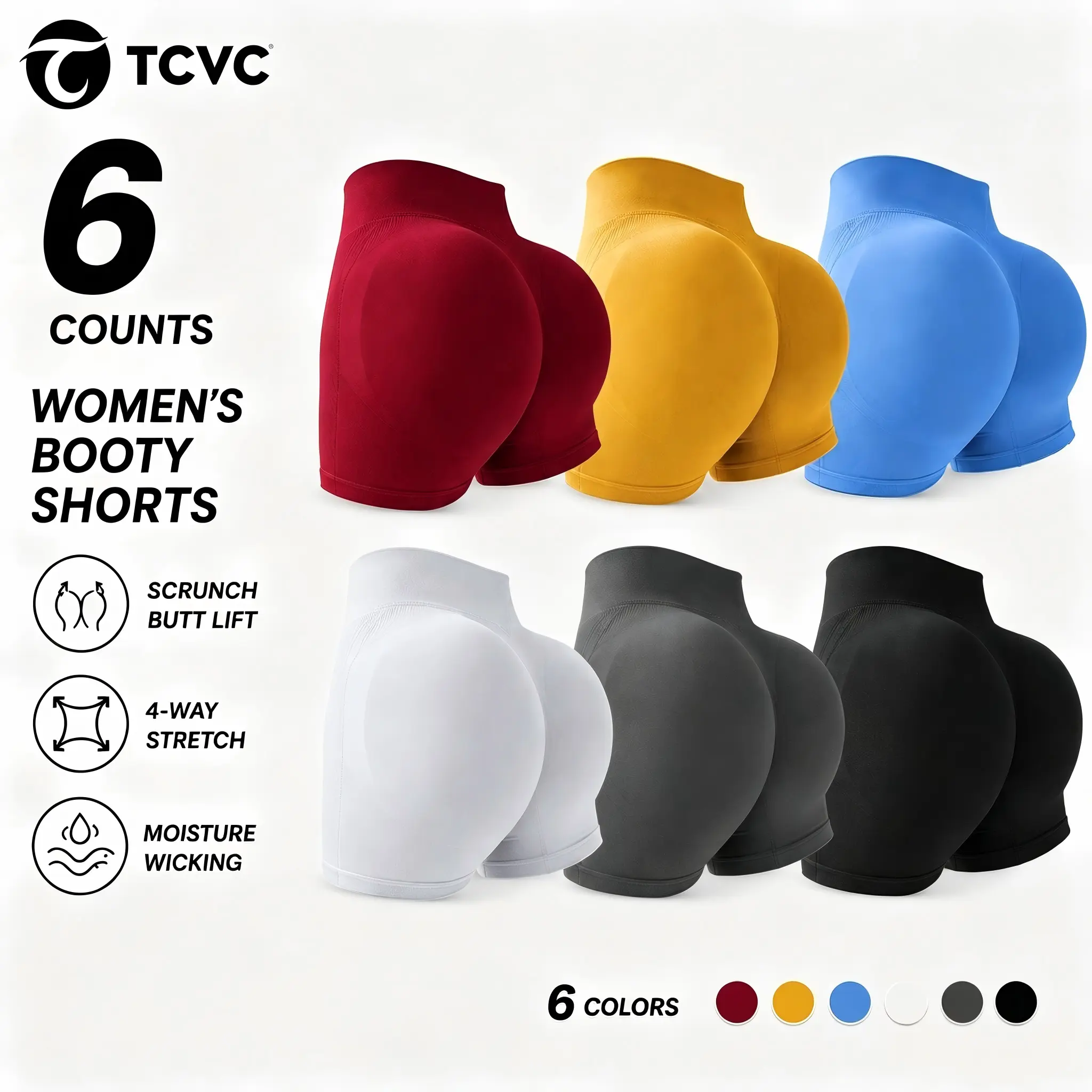 TCVC High Waist Butt Lifting Biker Shorts for Women, Tummy Control Seamless Workout Yoga Shorts, Suitable for everyday wear, gym and outdoor sports, Perfect for Spring & Summmer Wear Womenswear Womenswear