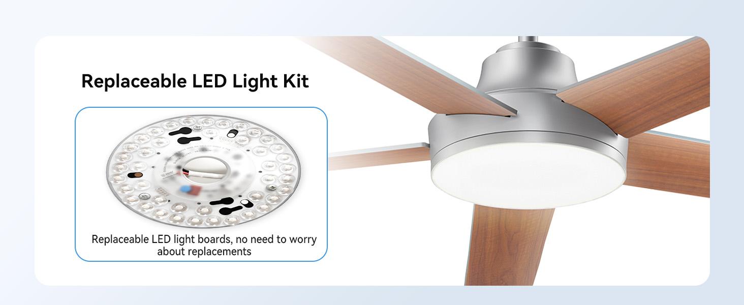 DEEPN Ceiling Fans with Lights and Remote, Low Profile Ceiling Fan with Light, APP, 6 Speed, Dimmable, DC Motor, Quiet, Timer, Flush Mount Modern Ceiling Fan for Bedroom Living Room