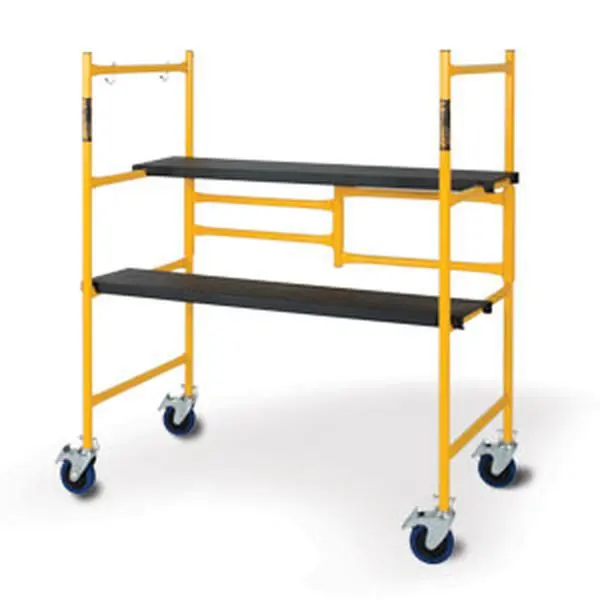 4 Ft. High Basic Mini Steel Scaffold, 14 Gauge Steel, 1 In. Outside Diameter, 2 Anti-Slip Features, 43 x 23.5 x 4 In. Dimensions