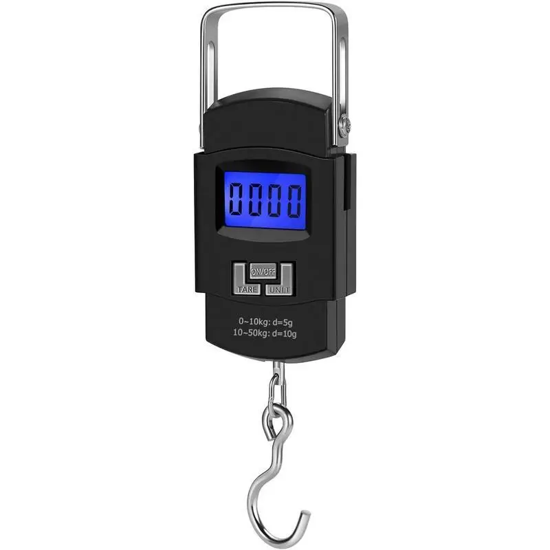 Digital Fish Scale Hanging Scale, Stainless Steel Hook Scale, Professional Fishing Accessories for Freshwater Fish, LCD Display Digital Weight Fishing